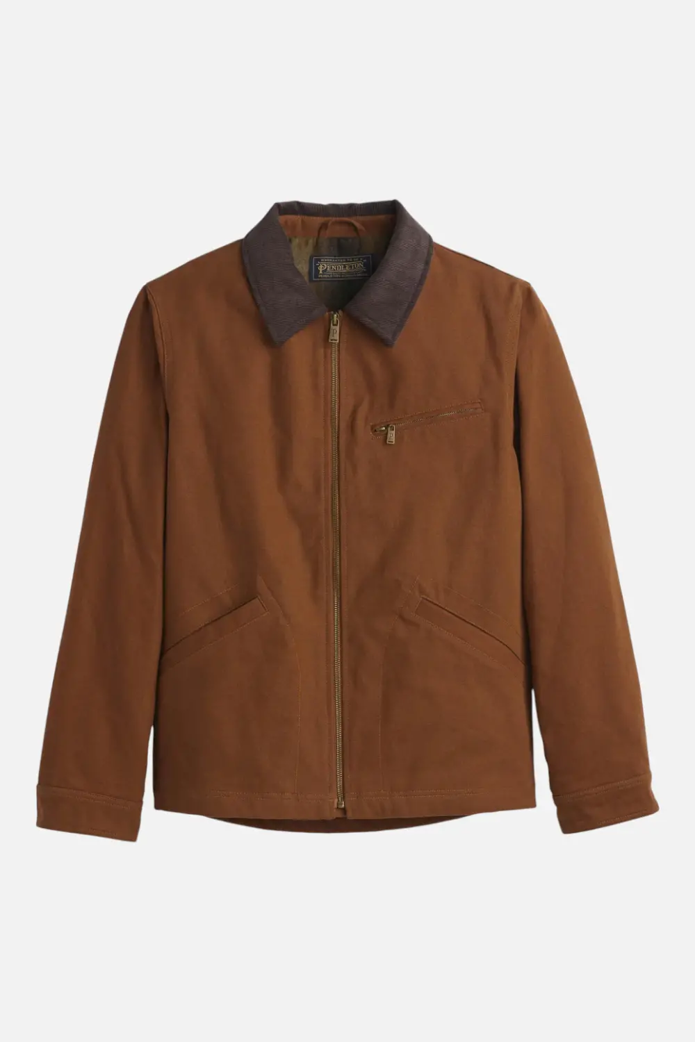 Pendleton Woolen Mills Men's Tahoma Canvas Trucker Jacket In Whiskey 1