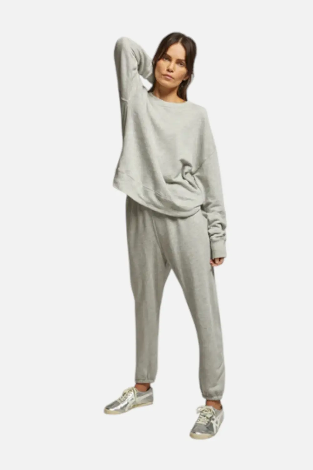 Perfect White Tee Women's Tyler Sweatshirt In Heather Grey 1