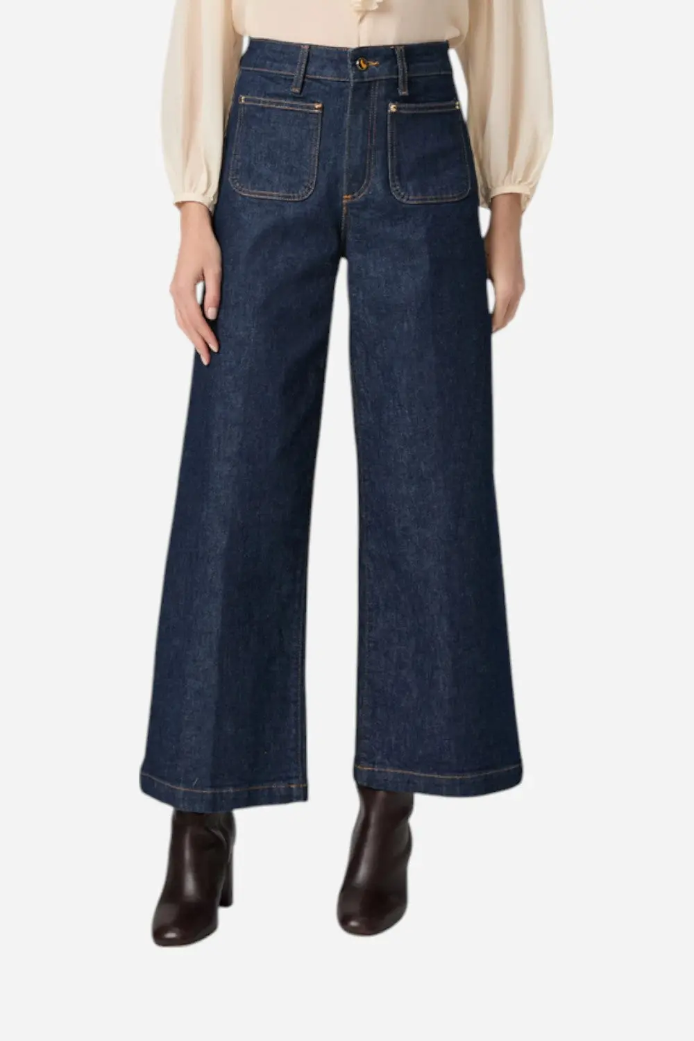 Paige Harper Ankle Wide Leg Jean In Amora 1