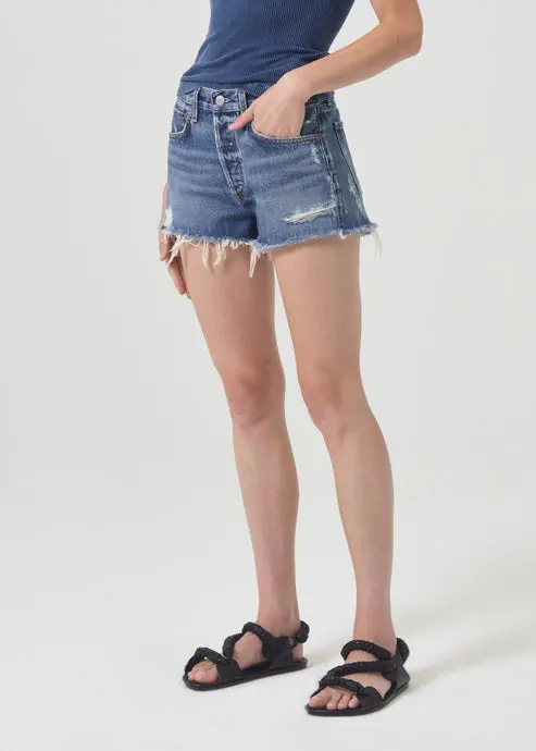 Agolde Parker Vintage Cut Off Short In Dark Swapmeet 4