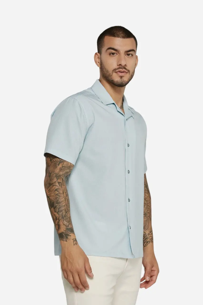 7 Diamonds Paulo Camp Shirt In Seafoam 1