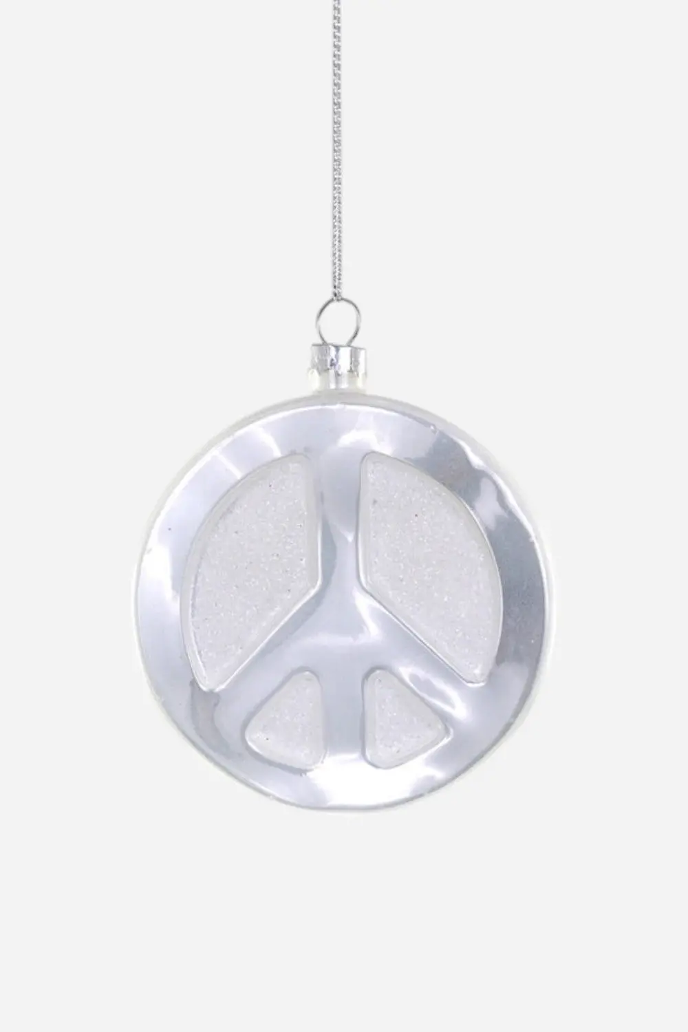 Peace Sign White Ornament 1