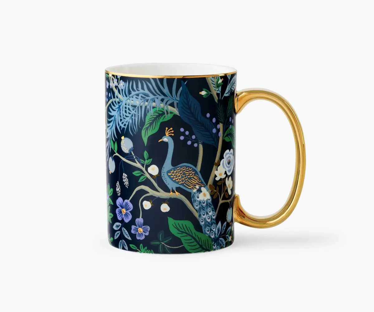Rifle Paper Peacock Procelain Mug 1