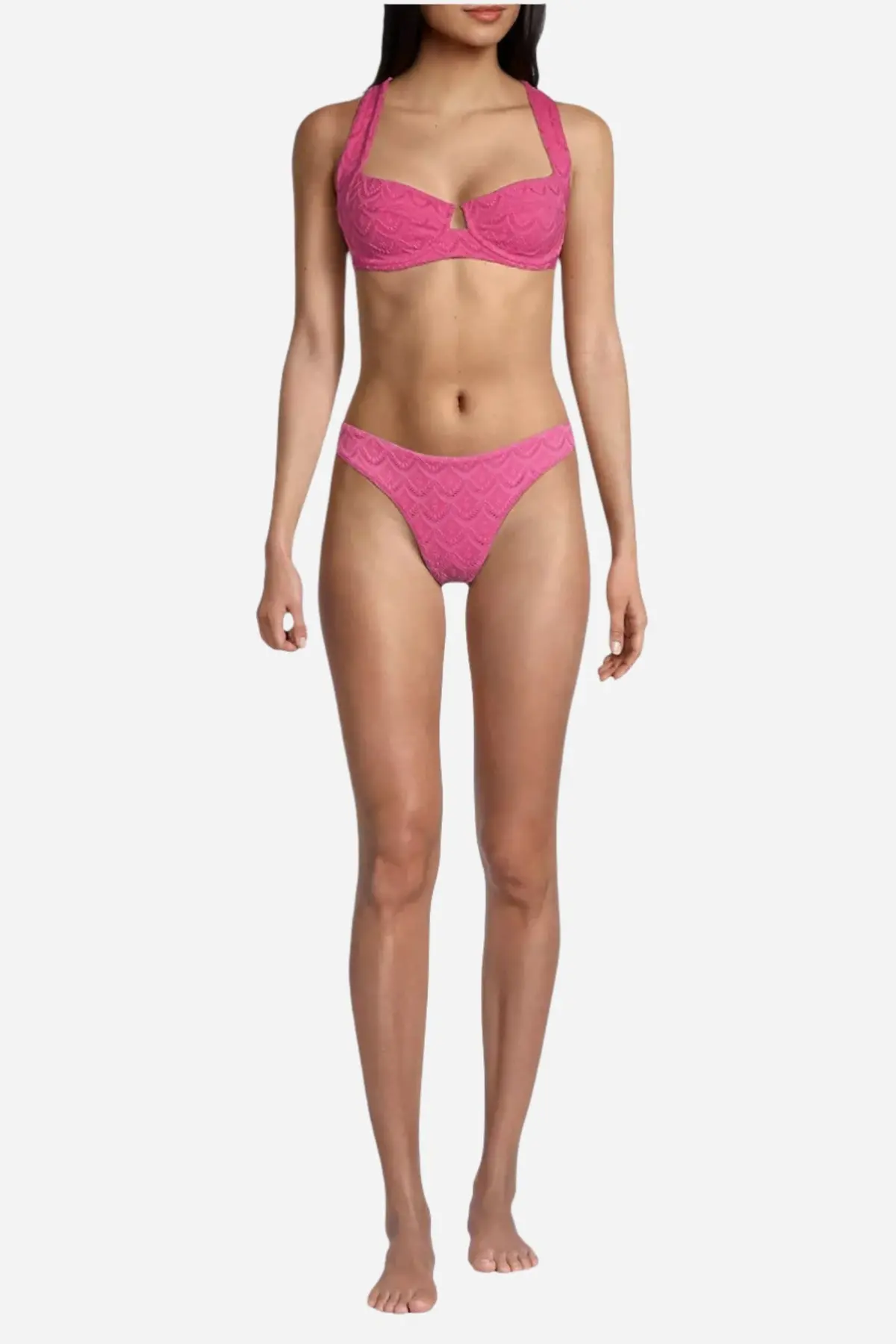 Peixoto Bella Full Bikini Bottom In Pink Athena 1