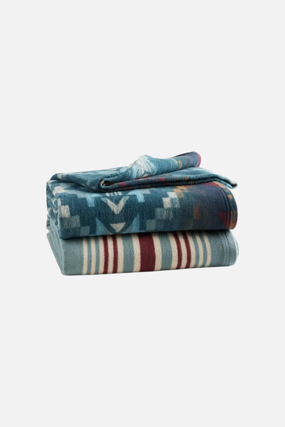 Pendleton Woolen Mills Carico Lake/Stripe Organic Cotton Throw Gift Pack 1