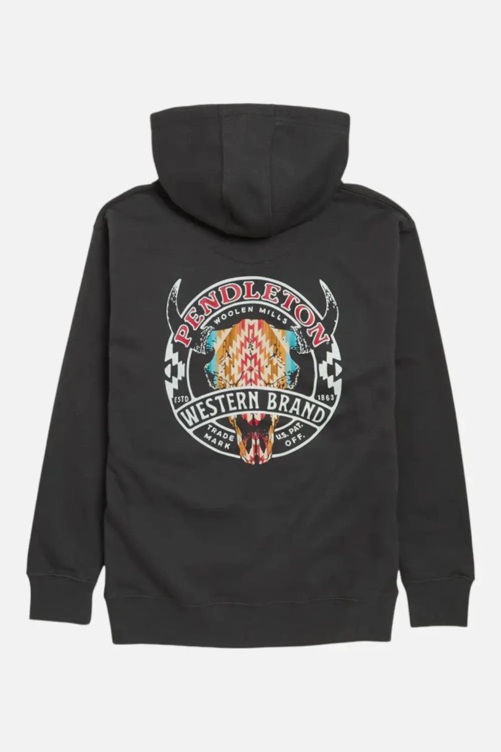 Pendleton Western Brand Logo Graphic Hoodie In Black 1