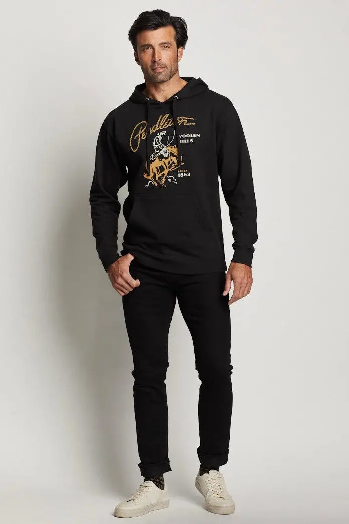 Pendleton Woolen Mills Rodeo Hoodie In Black/Red 1