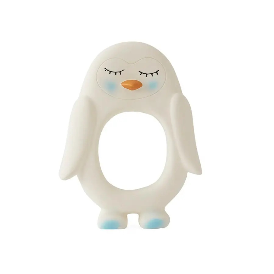Penguin Baby Teether White 1