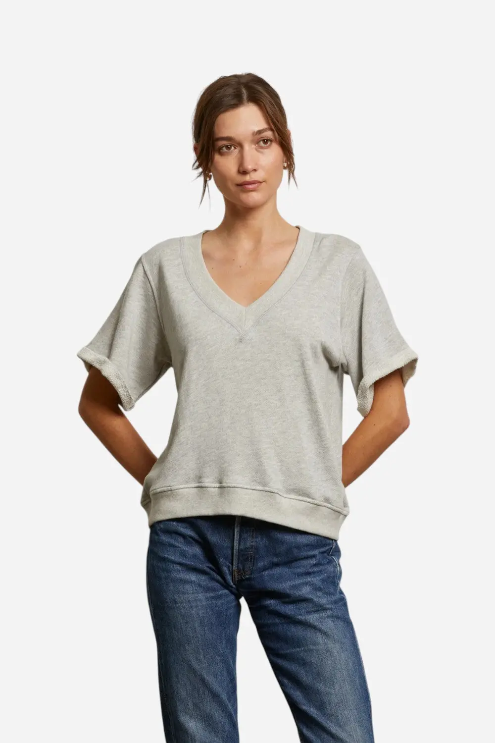 Perfect White Tee Briggs In Heather Grey 1
