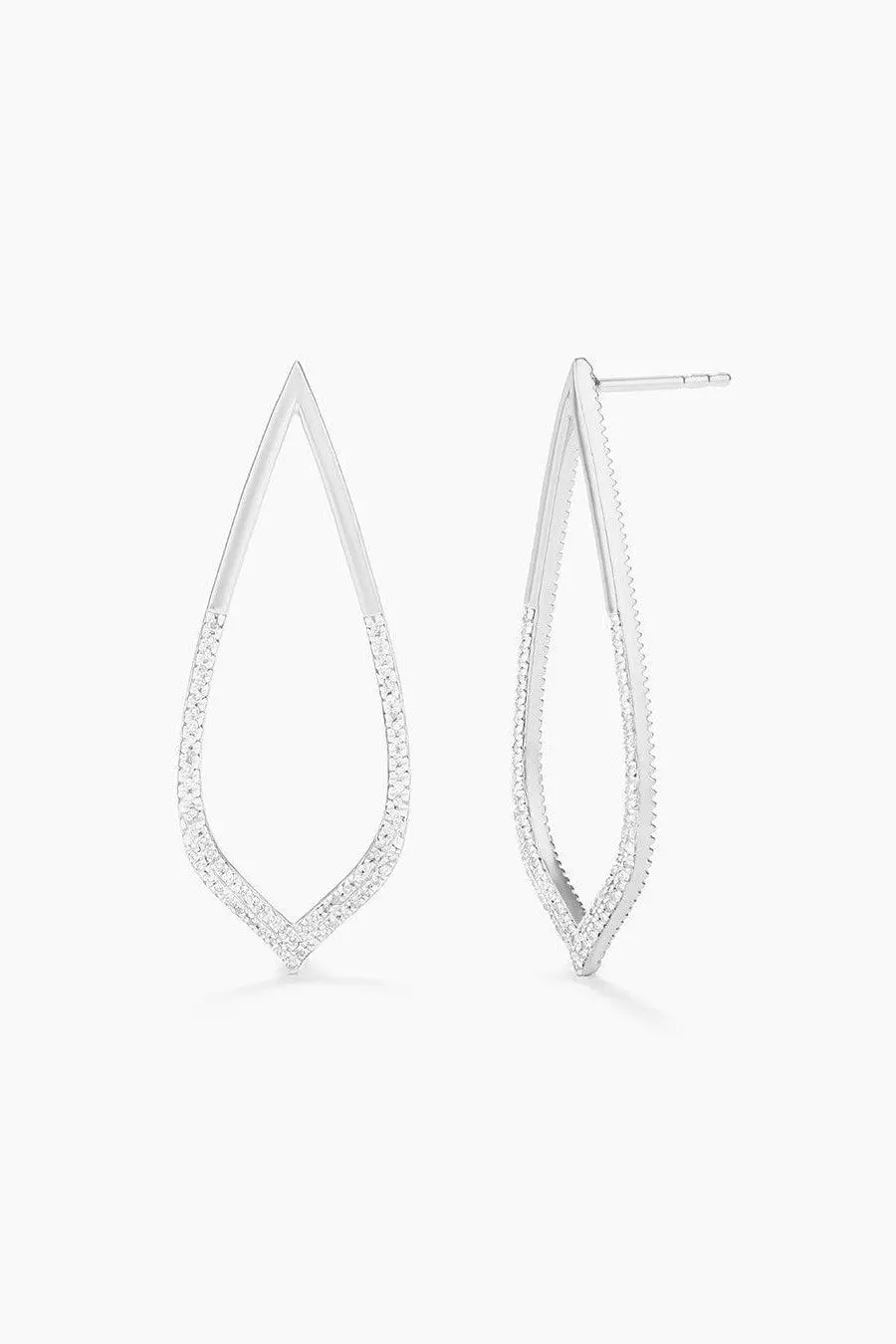 Ella Stein Petal Drop Earrings In Sterling Silver 1