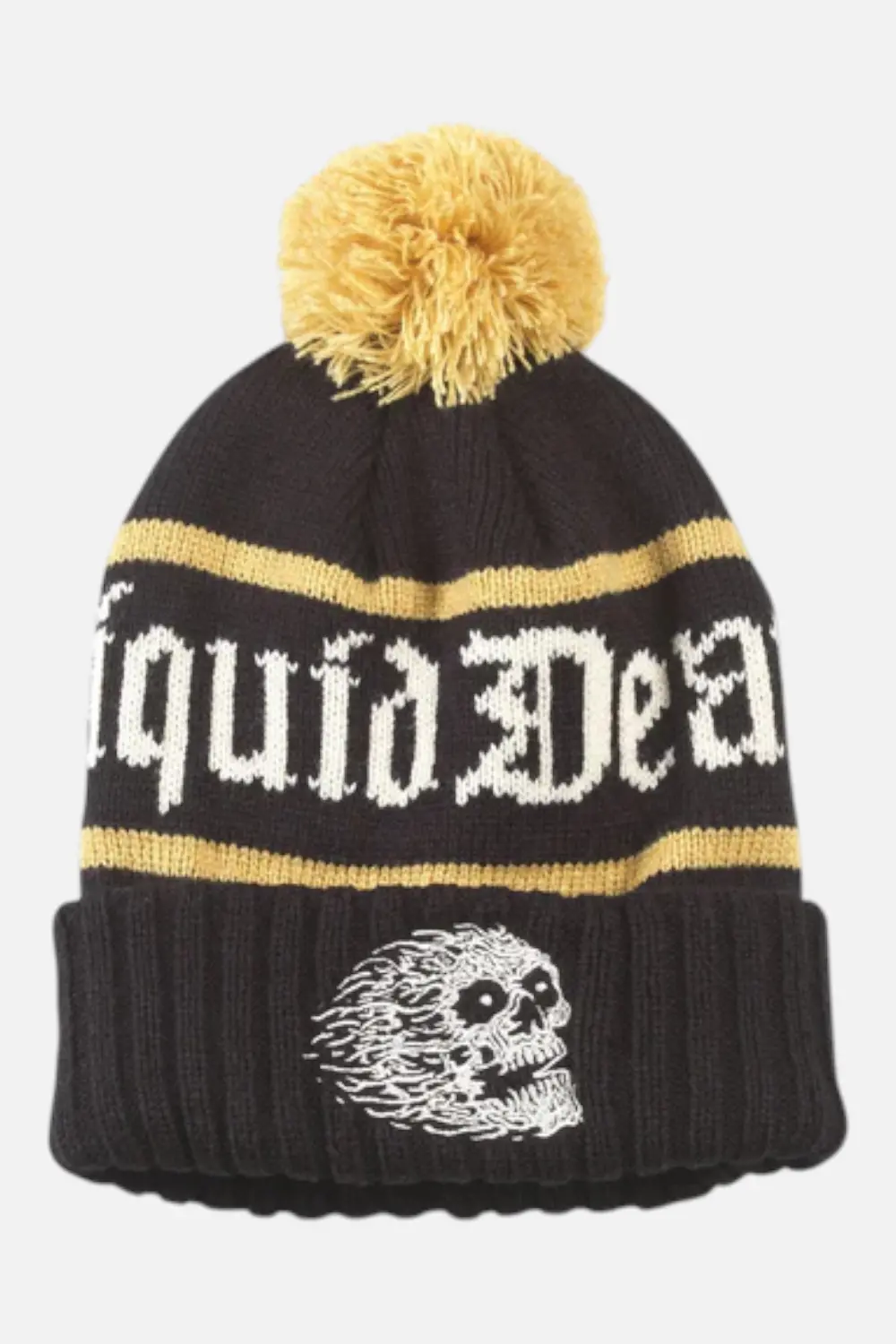 American Needle Pillow Line Knit Pom Pom Beanie Liquid Death 1