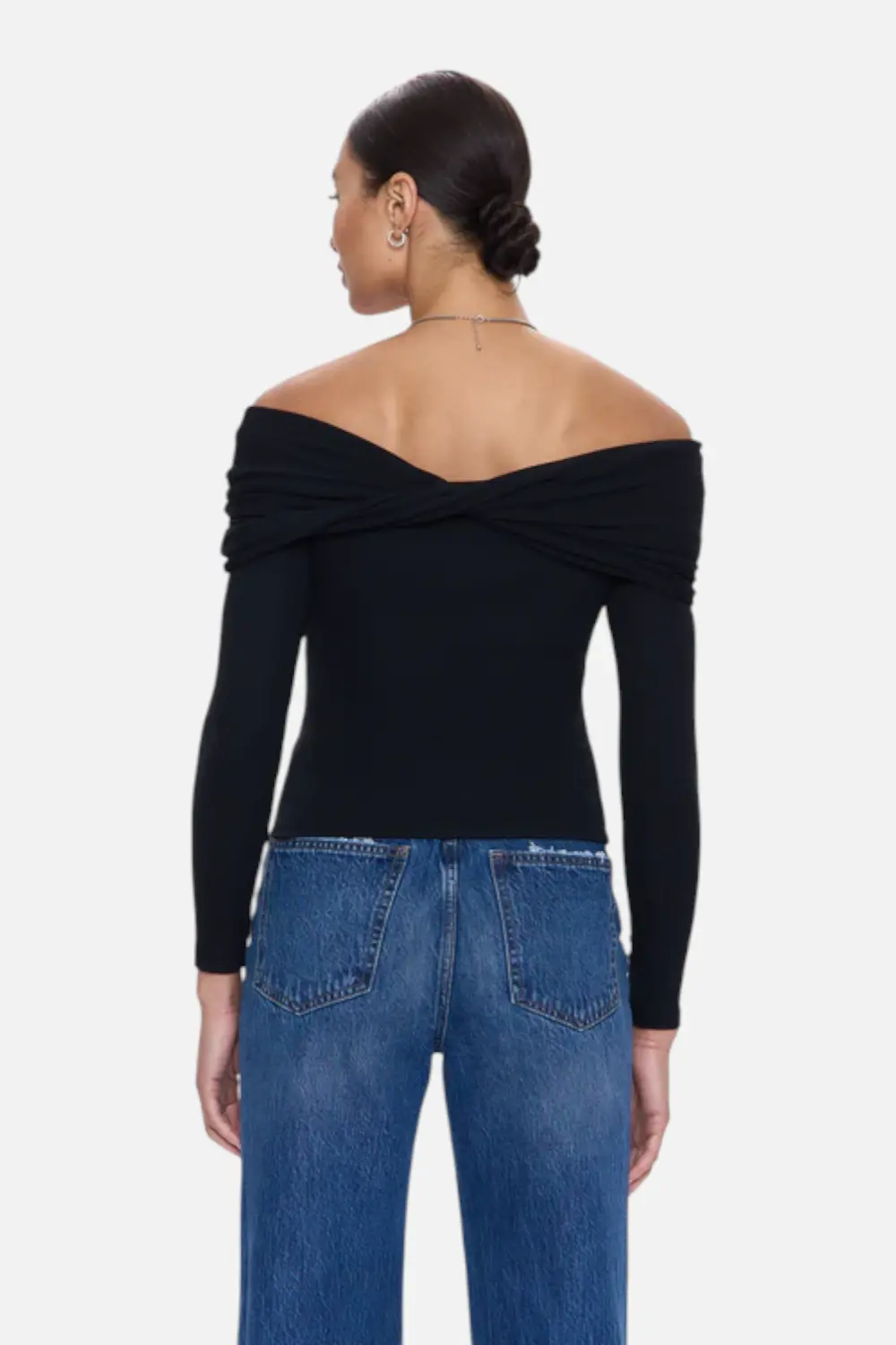 Pistola Lyra Off The Shoulder Top In Noir 3