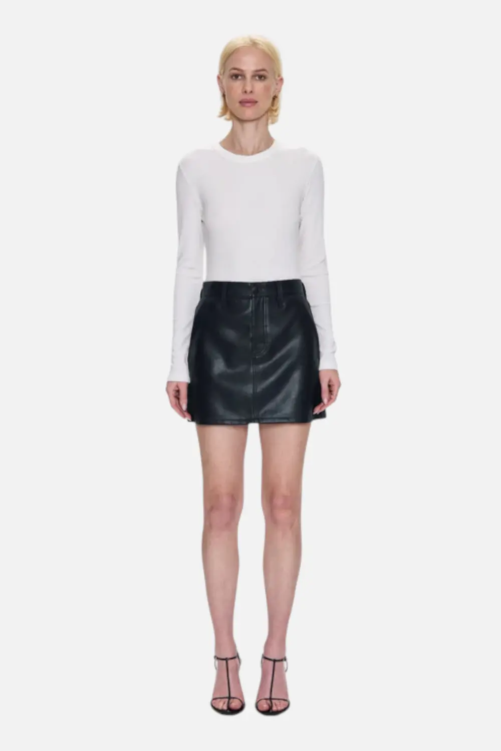 Pistola Skye Utility High Rise Mini Skirt In Slate Black 1