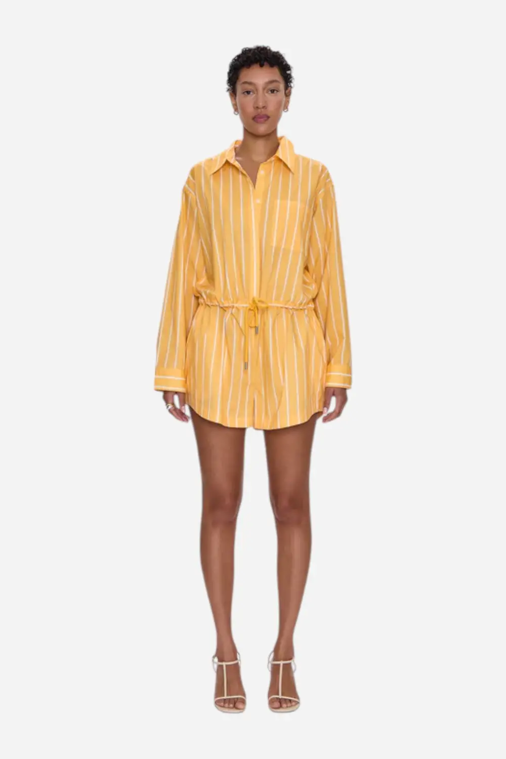 Pistola Amelie Romper - Papaya Stripe 1