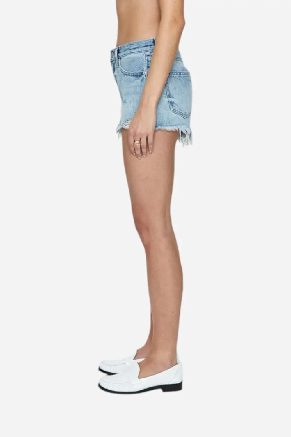 Pistola Gigi Low Rise Short In Vivid Distressed 2