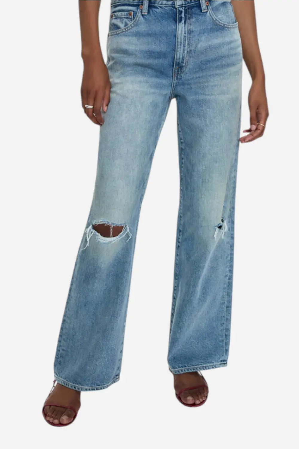 Pistola Hendrix High Rise Relaxed Jean - Apprentice Distressed 1