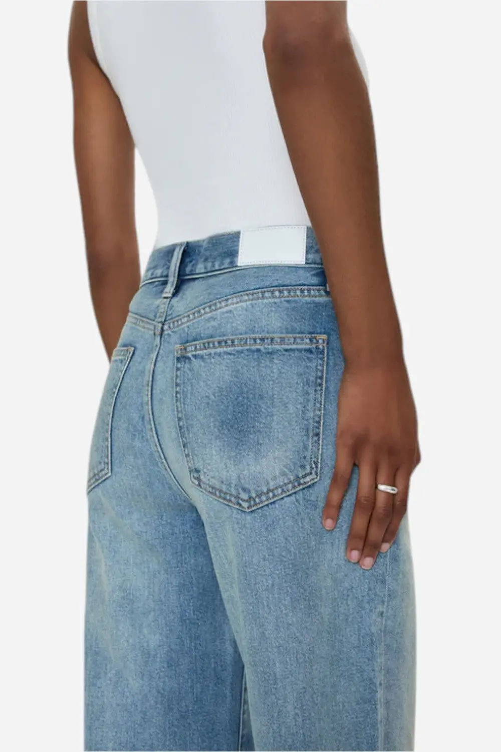 Pistola Hendrix High Rise Relaxed Jean - Apprentice Distressed 3