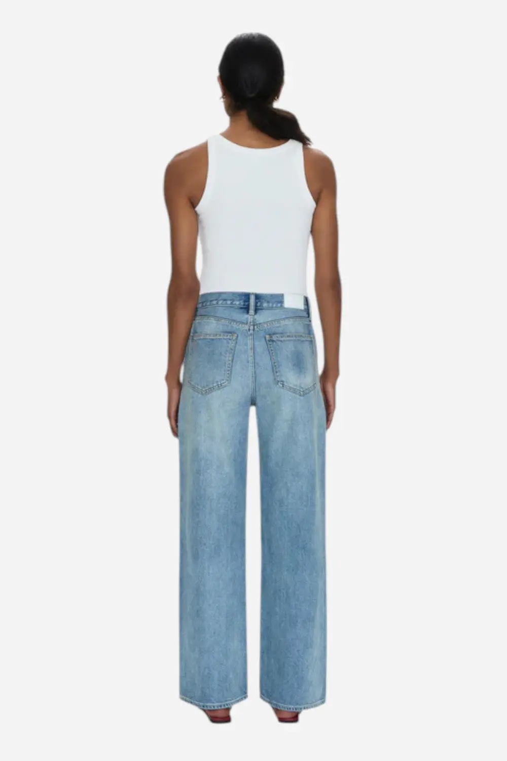 Pistola Hendrix High Rise Relaxed Jean - Apprentice Distressed 6