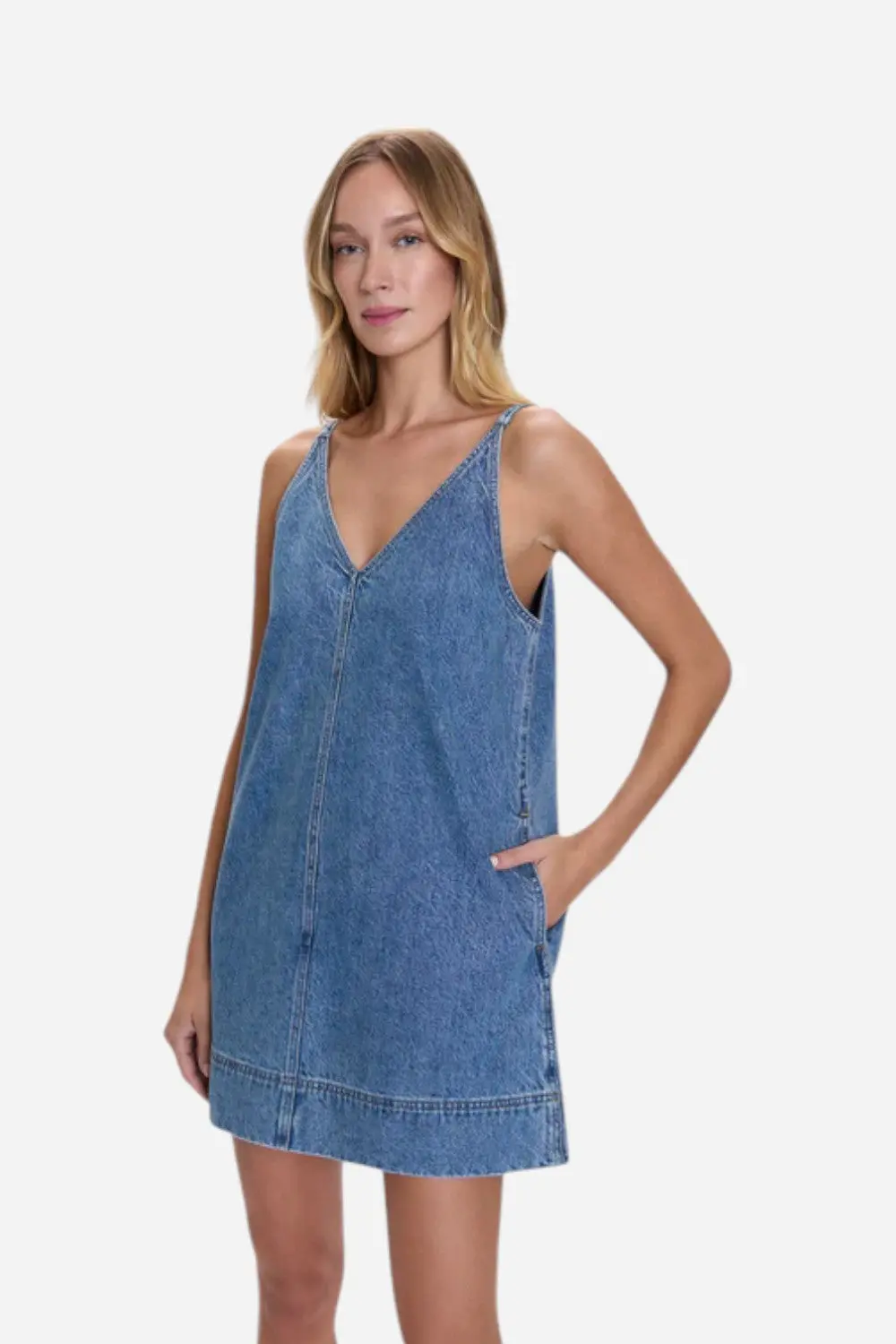Pistola Tavi Pop Over Dress In Palms 1