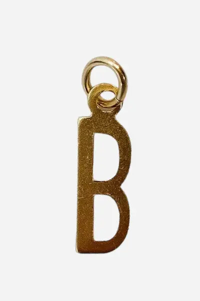 Farrah B Plain Gold Letter Charm - Letter N 1