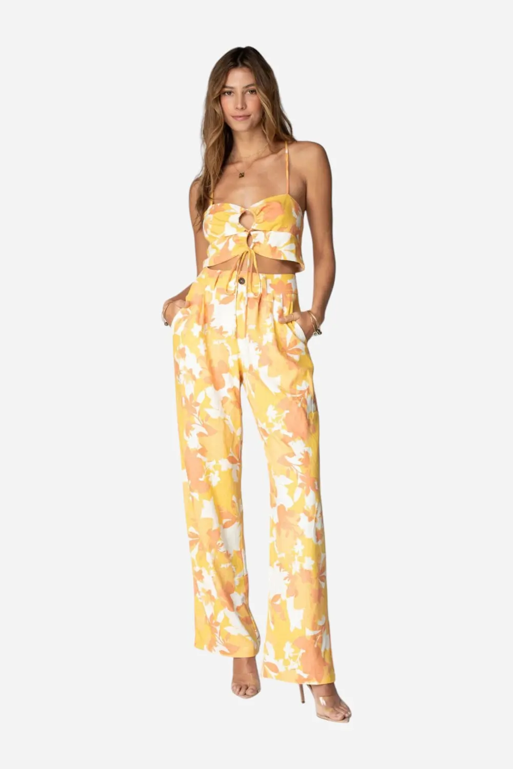 Pleated Pant In Vintage Floral 1