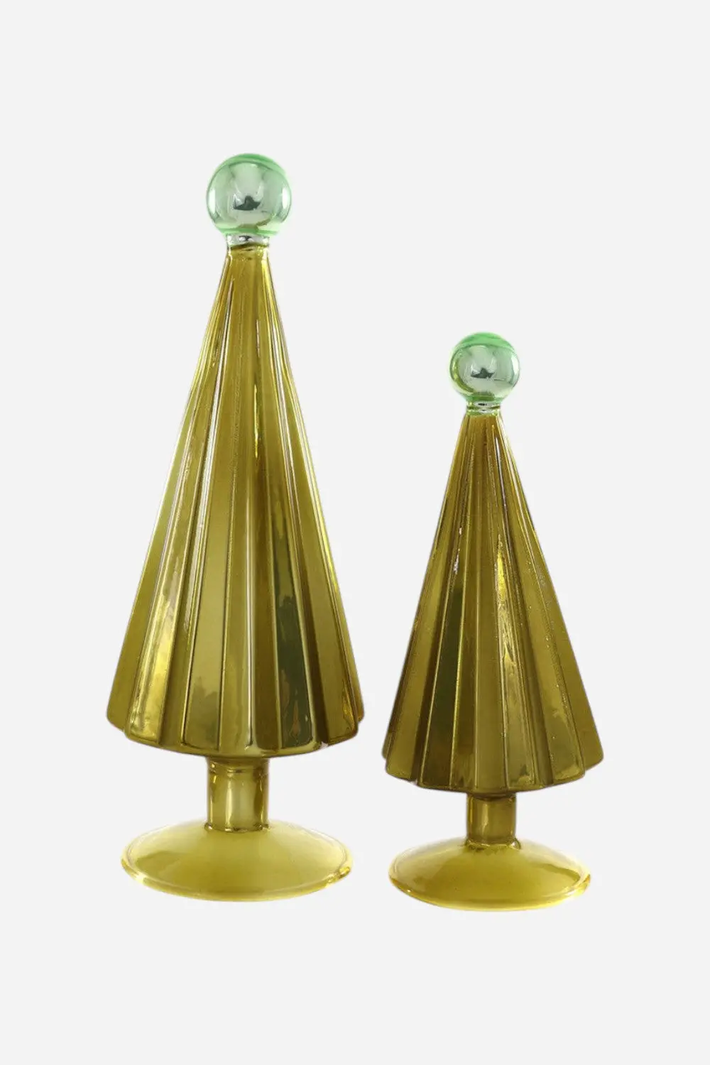 Pleated Tree In Moss Aqua, Set Of 2 1