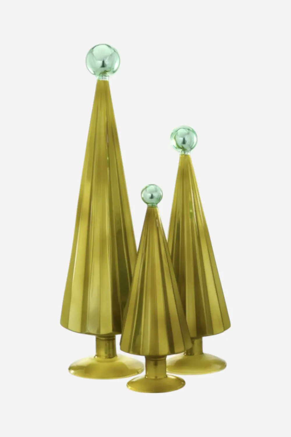 Pleated Tree Moss Aqua Set Of 3 1