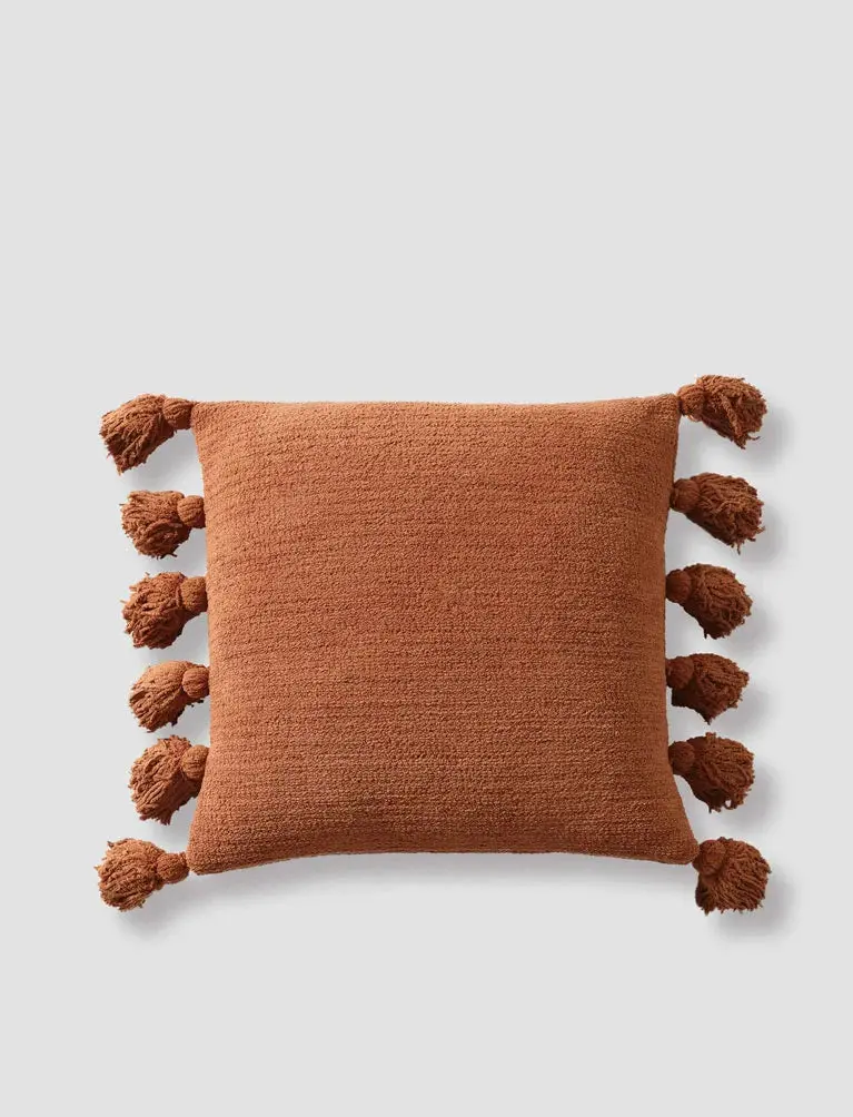 Pom Pom Throw Pillow, Sienna 1