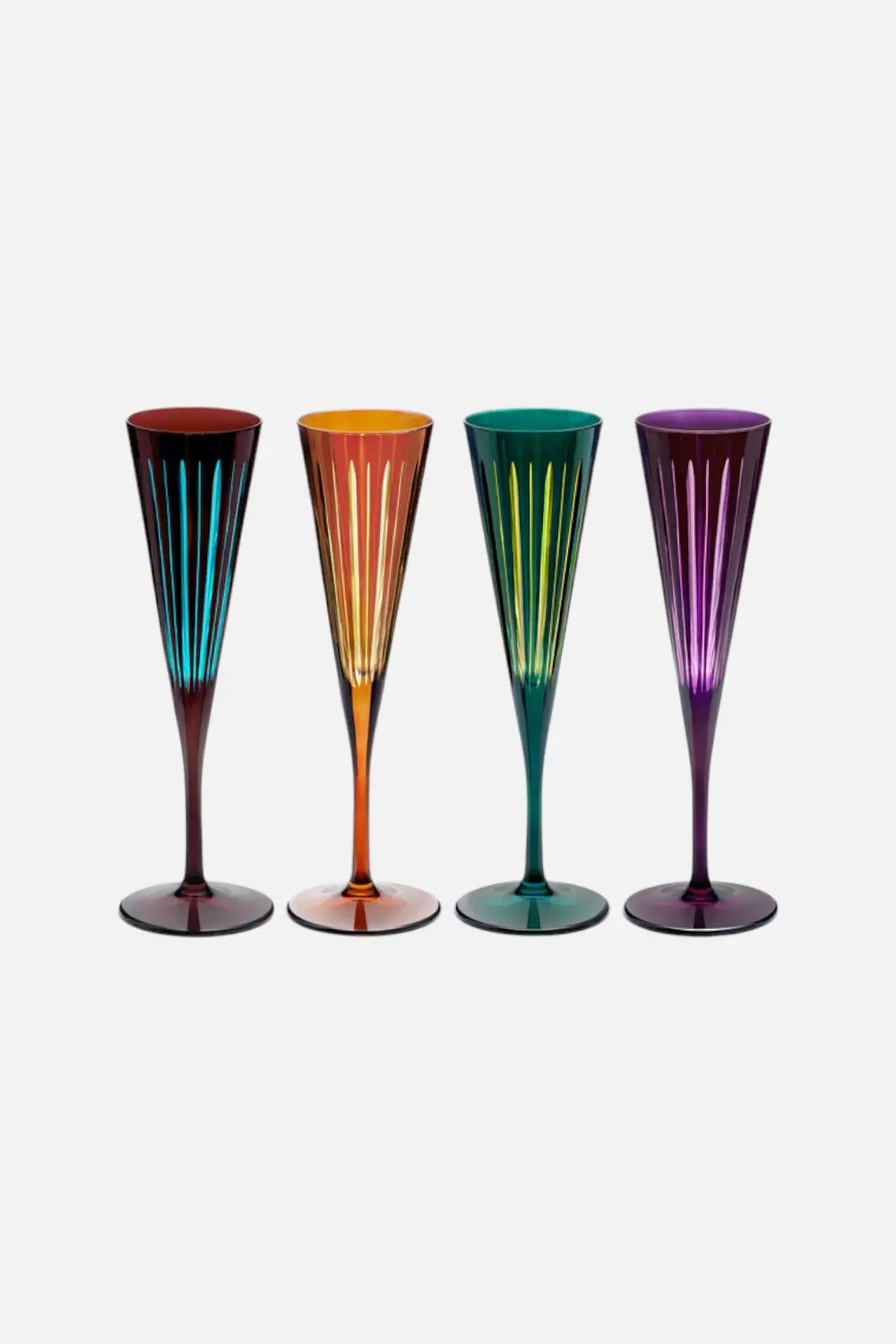 L'objet Prism Champagne Flute Assorted Set Of 4 1