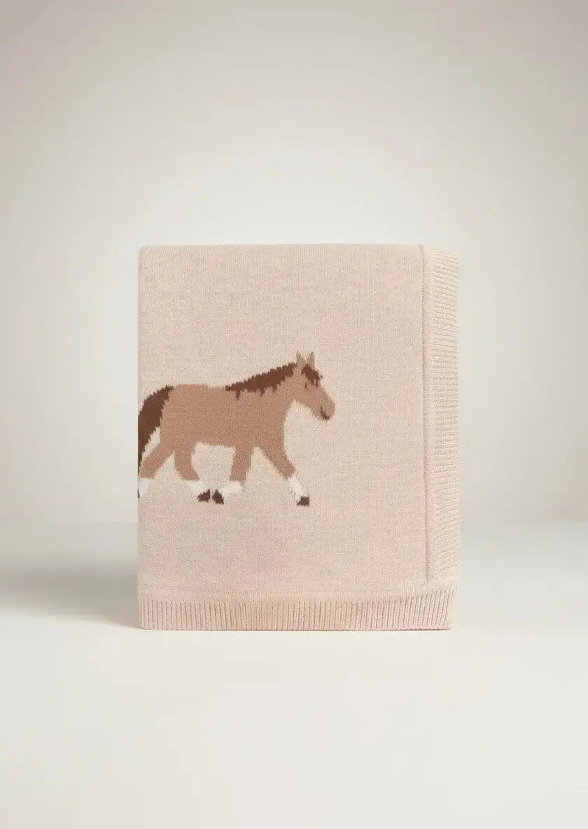 Pony Snuggles Organic Baby Blanket 1