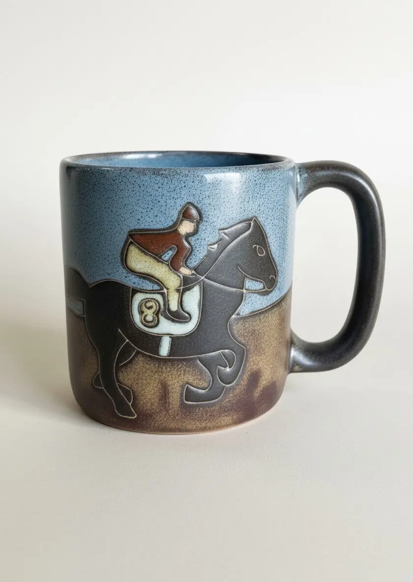 Race Horses Stoneware Mug (16 Oz) 1