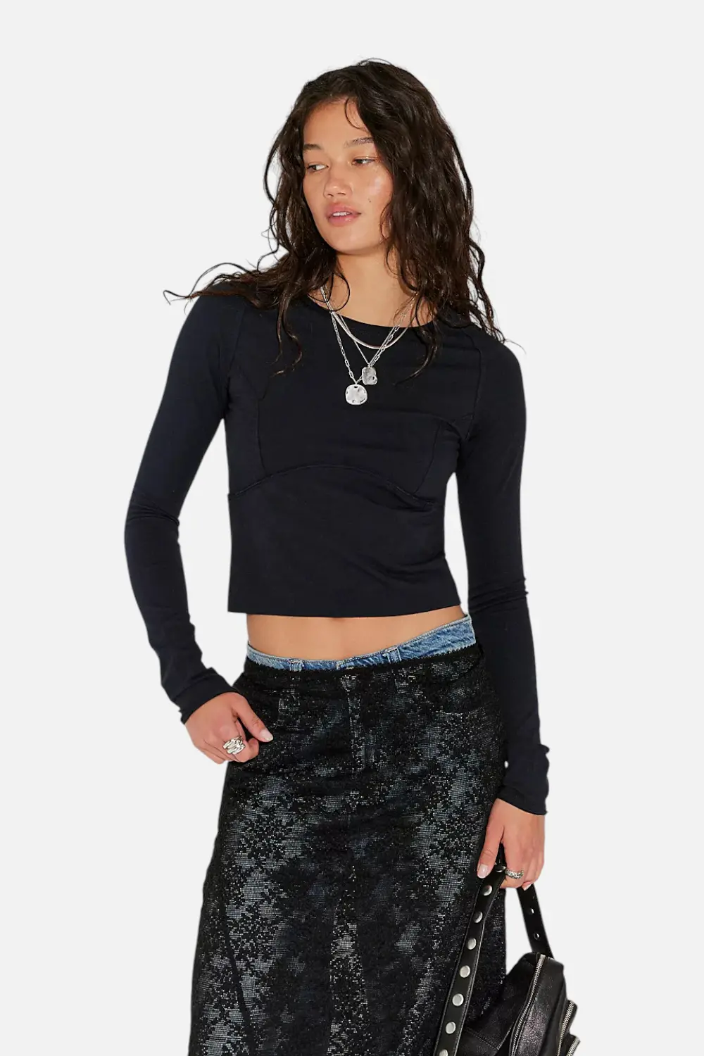 Free People Protagonist Long Sleeve In Black 1