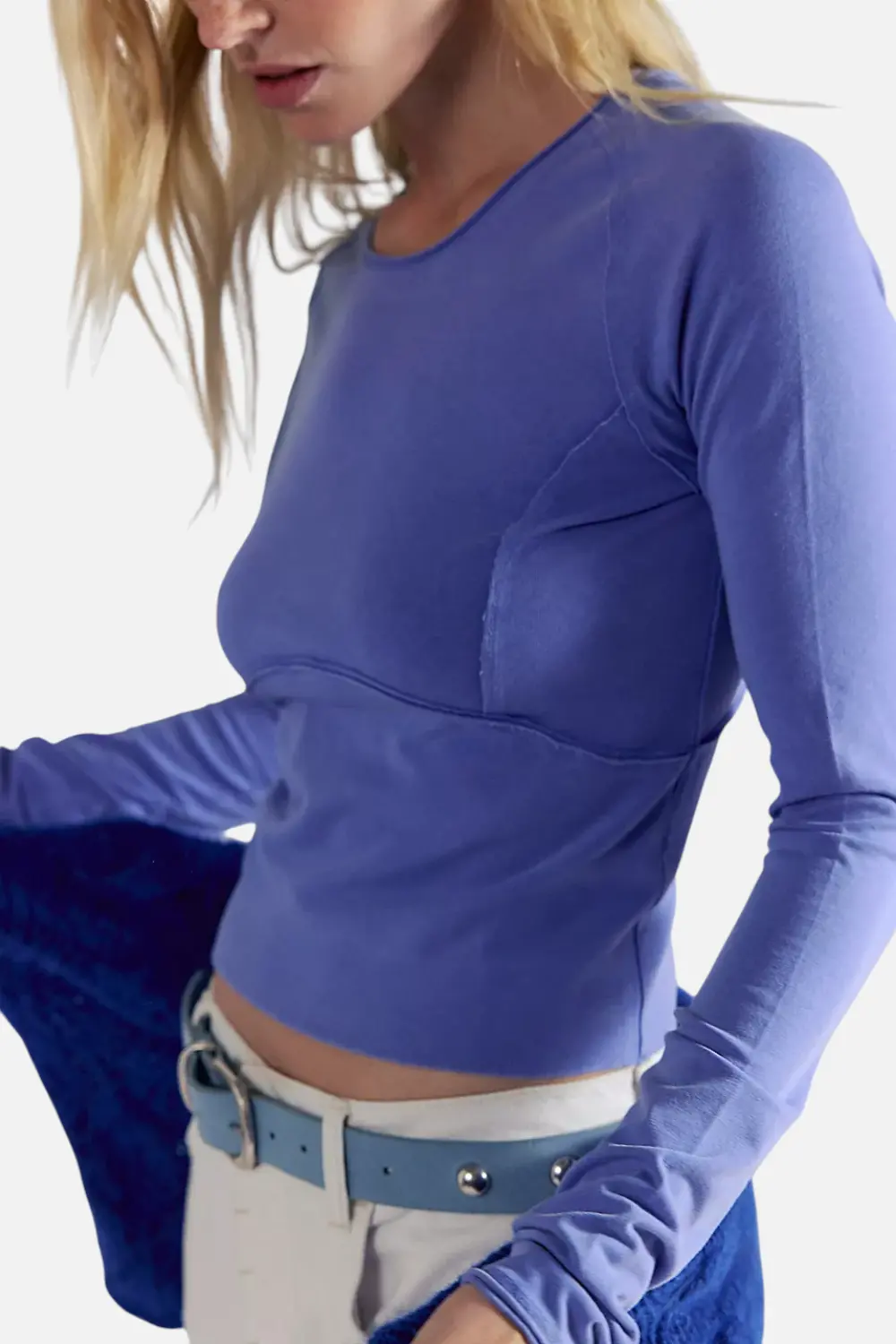 Free People Protagonist Long Sleeve In Cornflower 2