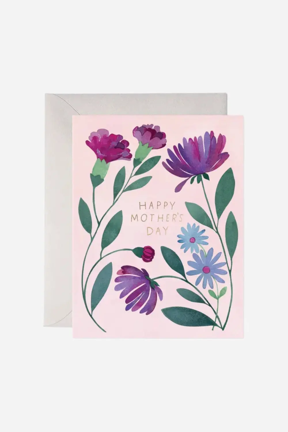 Purple Floral Mother's Day Greeting Card 1