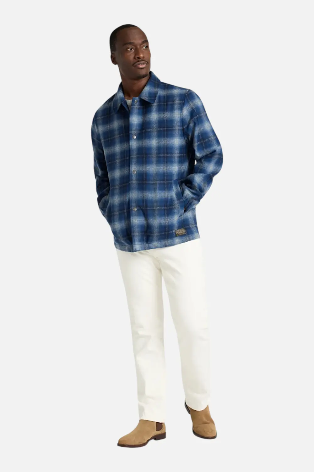 Pendleton Men's Quilted Wool Coaches Jacket In Navy 1