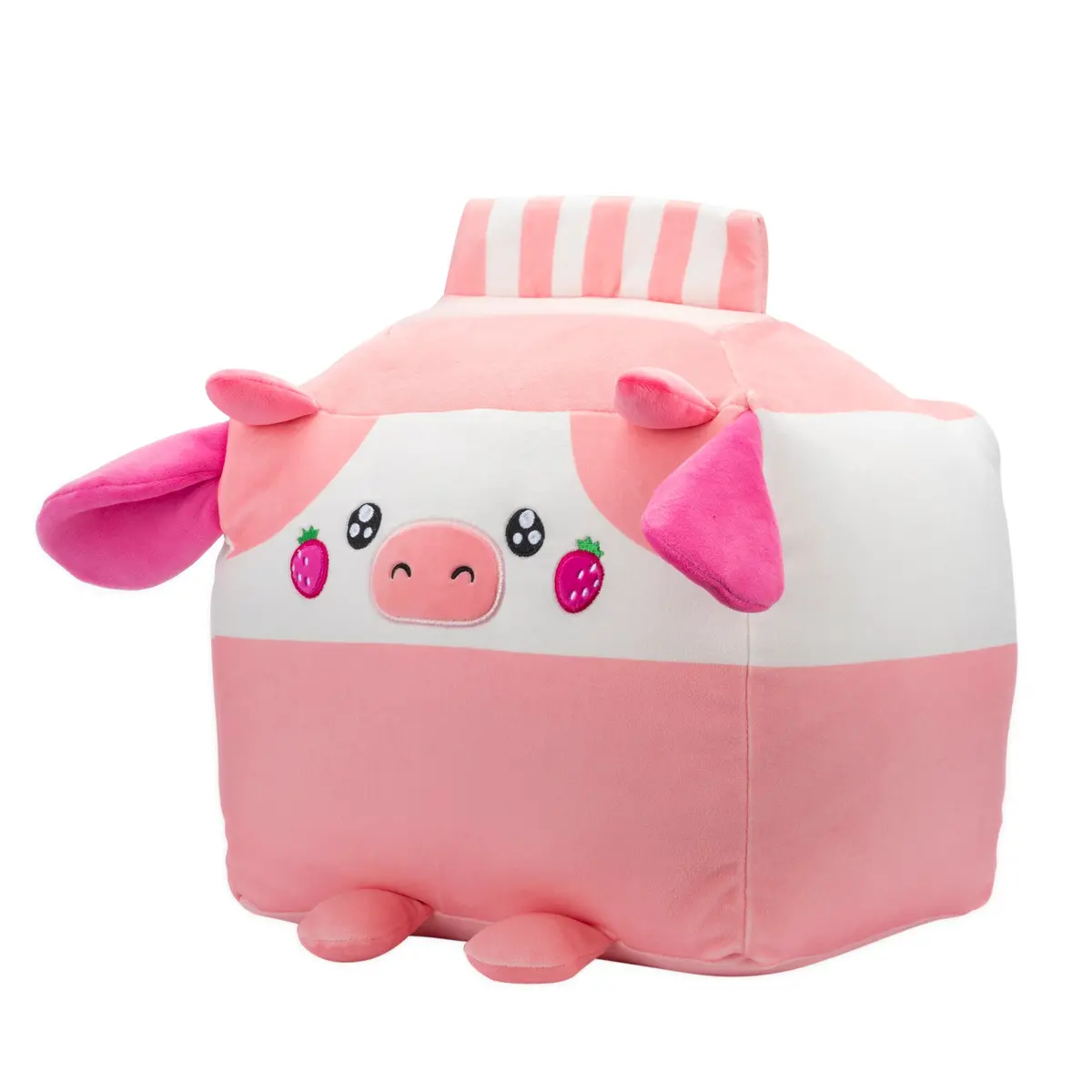 Russ 14-Inch Strawberry Milk Box Cow Plush 2