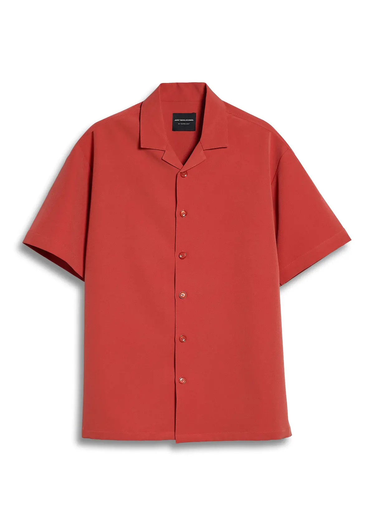 Bowling Shirt In Coral Red [Unisex] 1