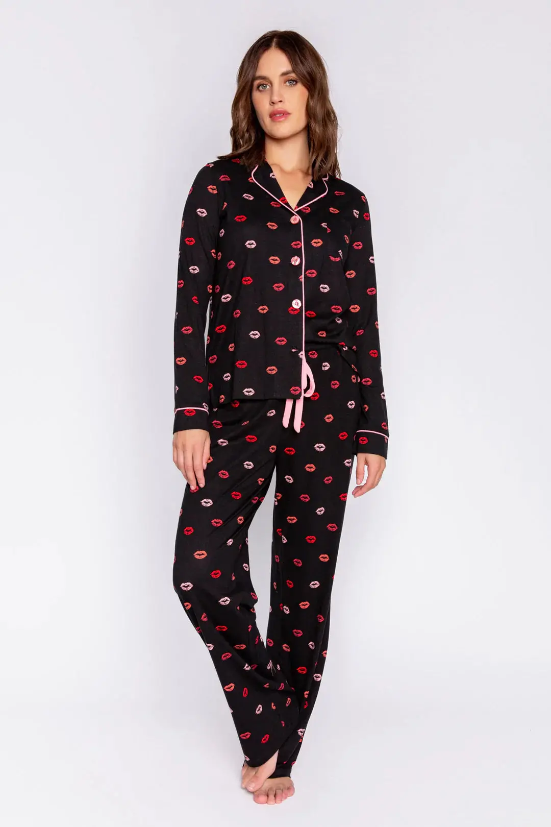 Be Mine Pj Set In Black 1