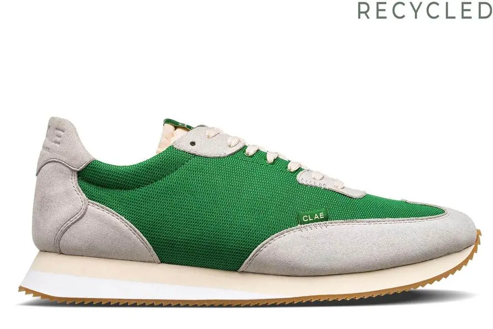 Clae Men's Runyon Sneaker In Microgrey Olive Recycled Mesh 1