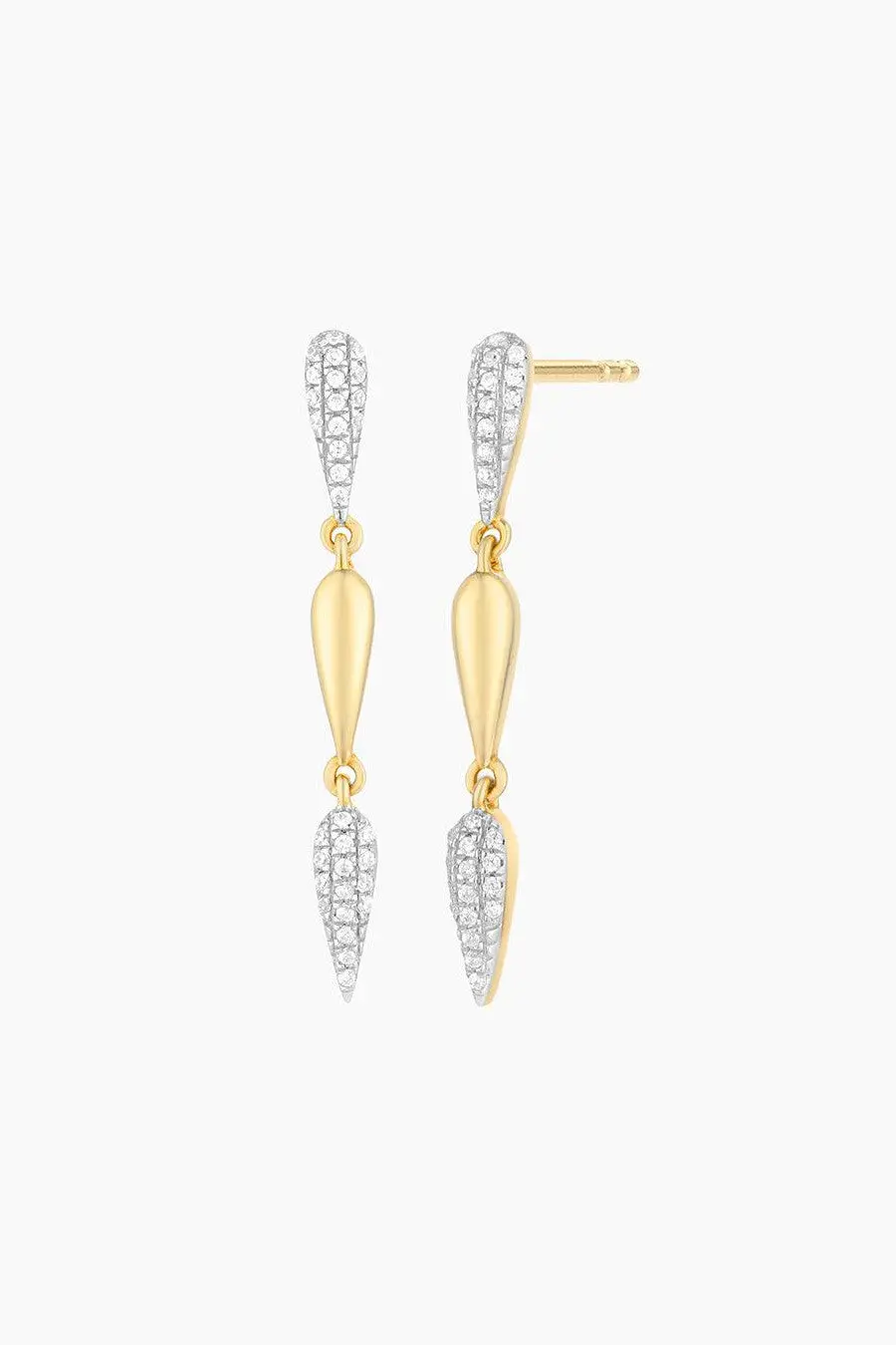 Ella Stein Raindrops Falling Earrings In Gold 1
