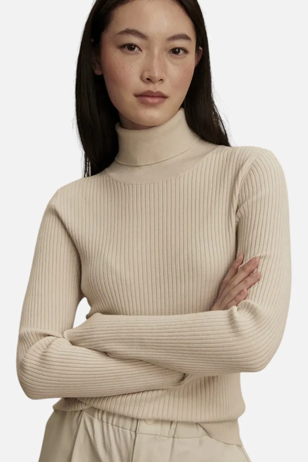 Varley Women's Ravena Roll Neck Top 2.0 Silver Birch 2