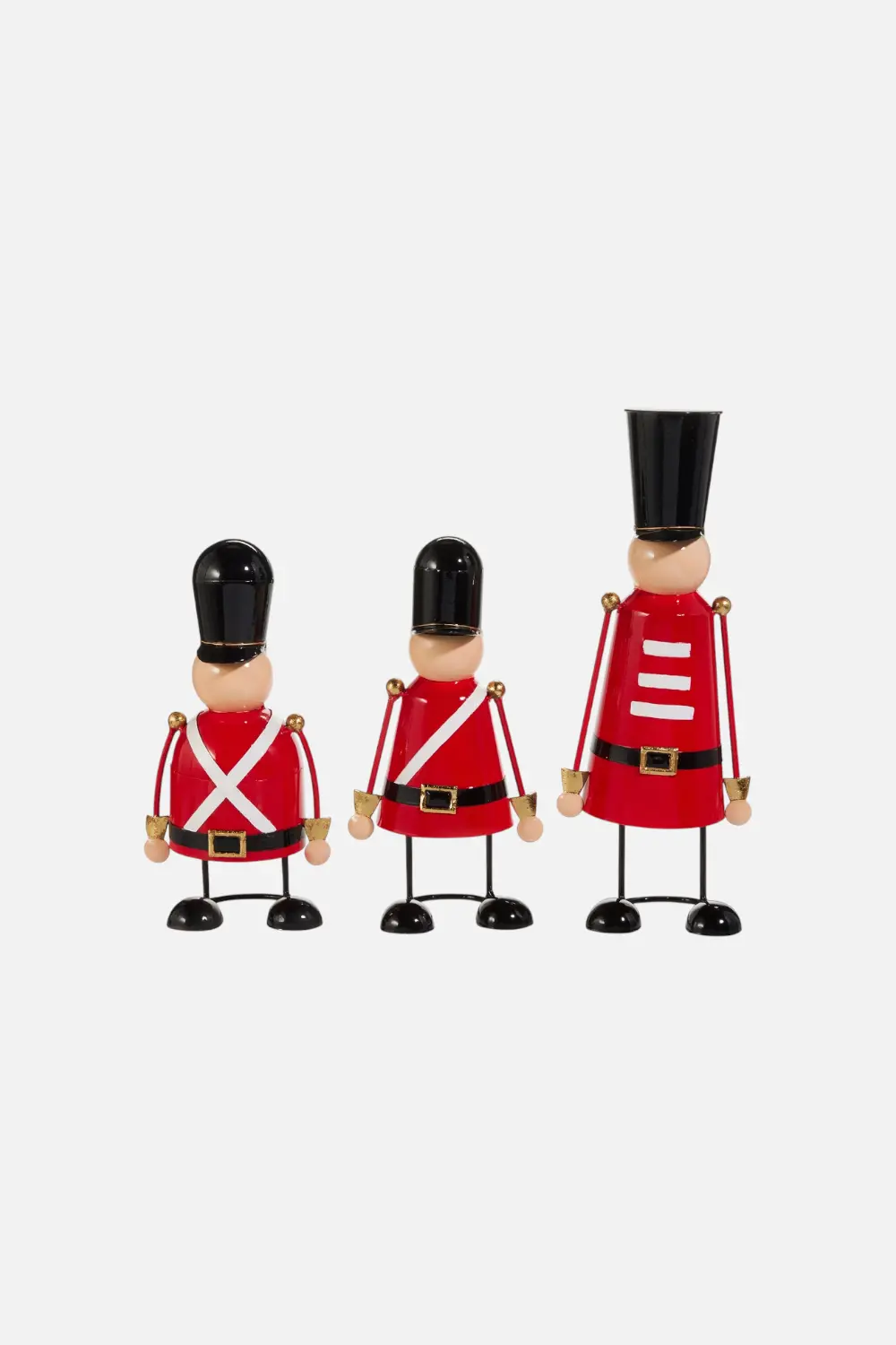 Red, White And Black Nutcrackers Set Of 3 1