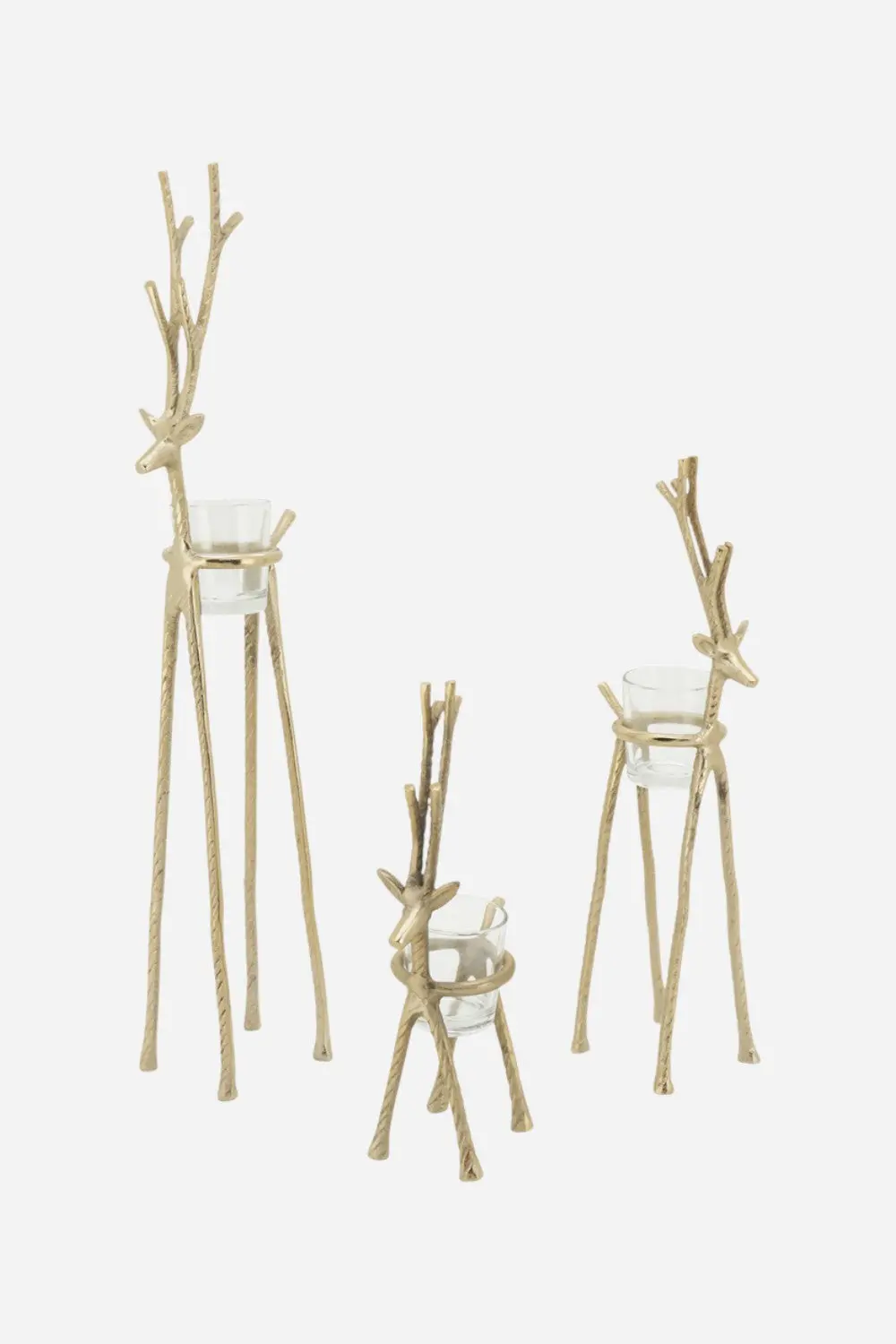 Reindeer Votive Holder Set Of 3 1