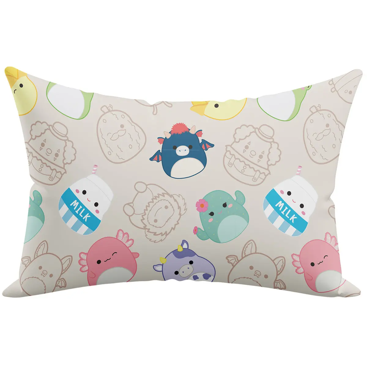 “Resties Besties” Tan Squishpillow Pillowcase (Standard Size) 1