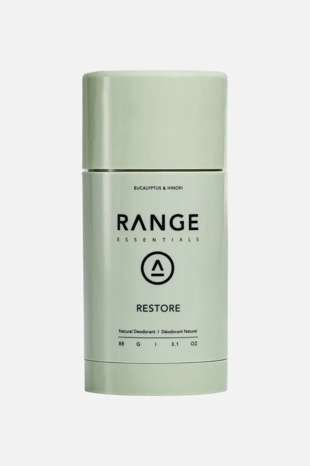 Range Essentials Mene's Deodorant 88G- Restore: Eucalyptus & Hinoki 1