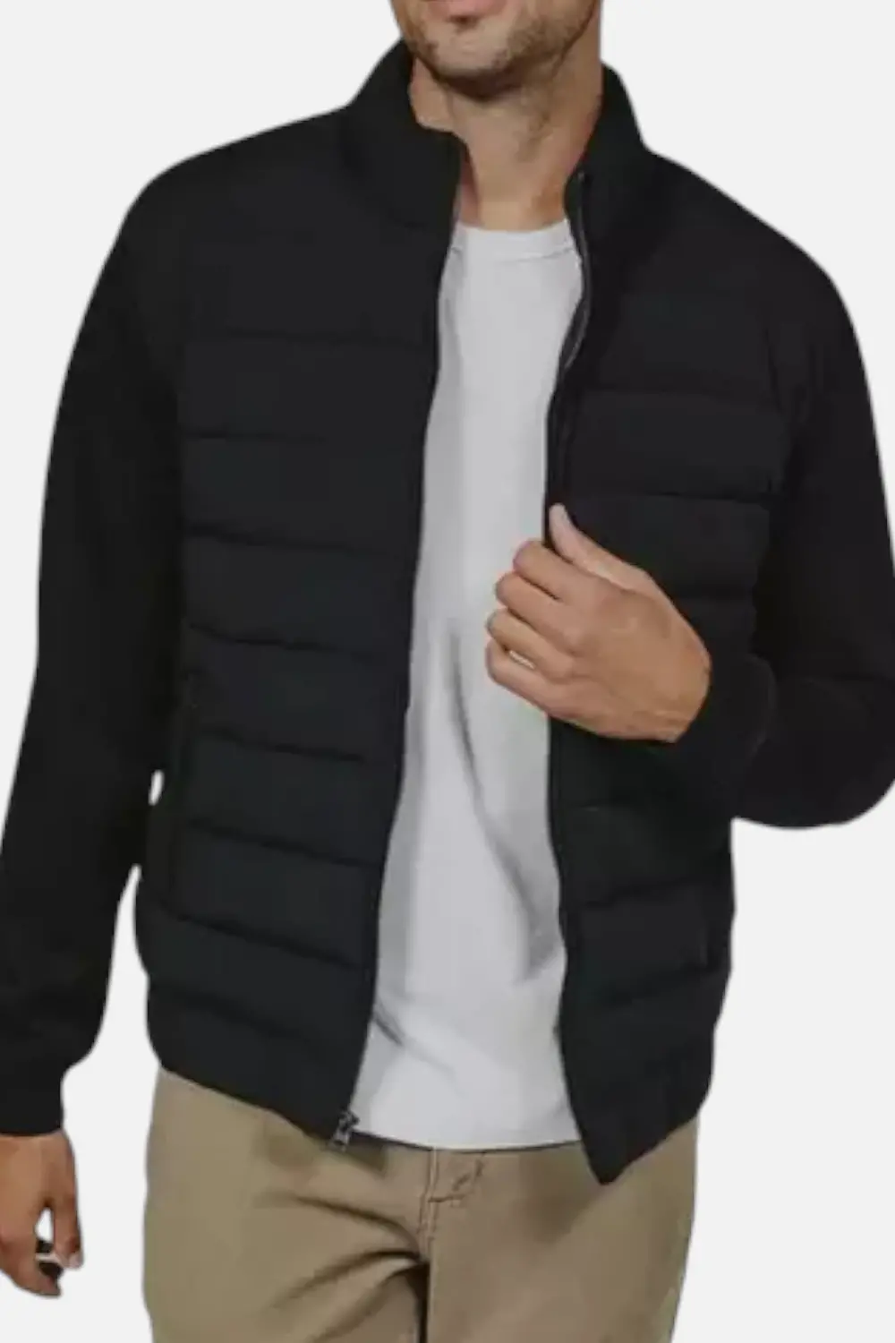 7 Diamonds Men's Rev Puffer Full Zip In Black 1
