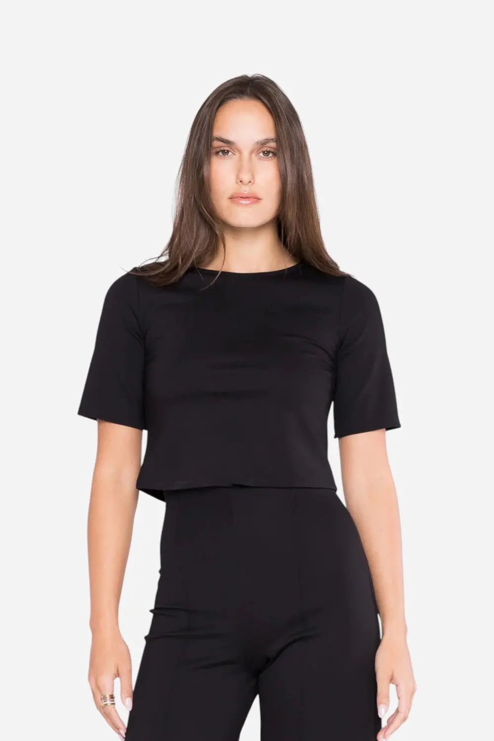 Ripley Rader Black Ponte Short Sleeve Top 1