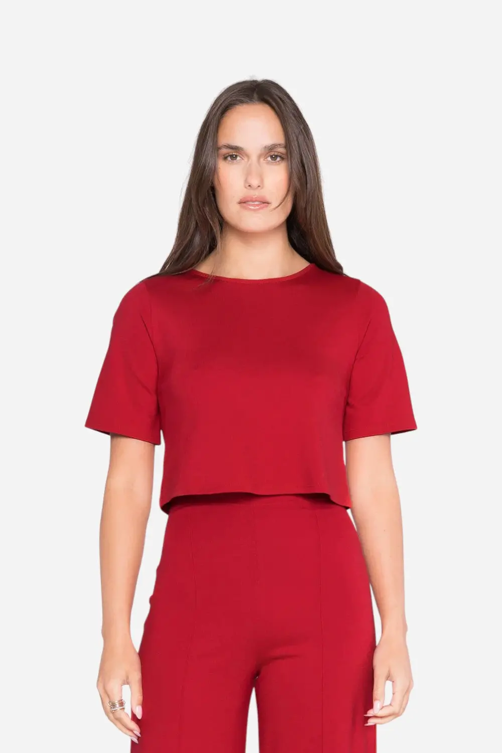 Ripley Rader Red Ponte Short Sleeve Top 1