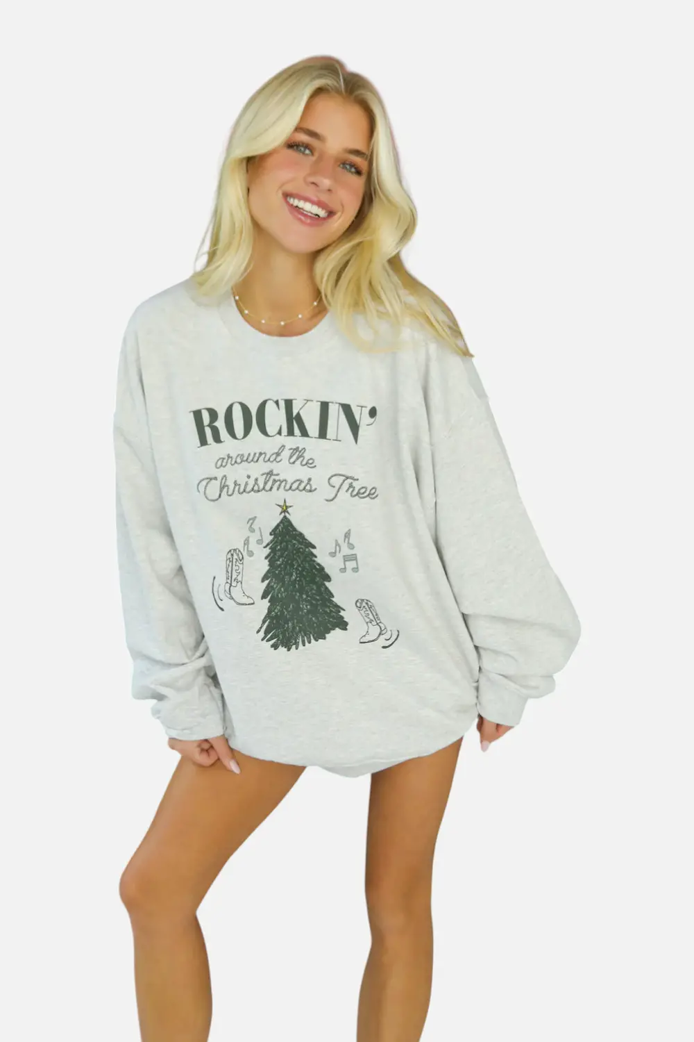 Friday + Saturday Rockin Around The Tree Sweatshirt 1