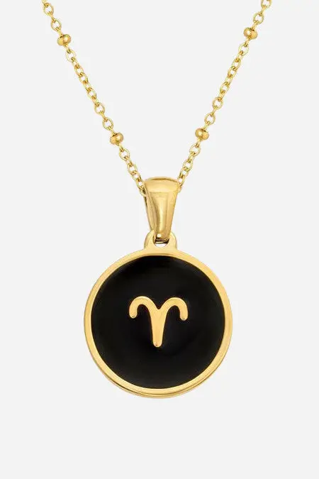 Farrah B Round Zodiac Charm - Aries 1